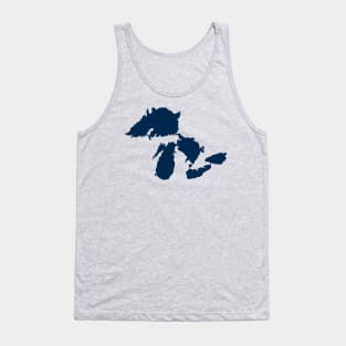 Coronelli Great Lakes Map 1694 Tank Top